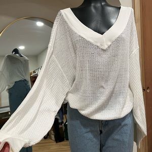 We The Free White Thermal Shirt